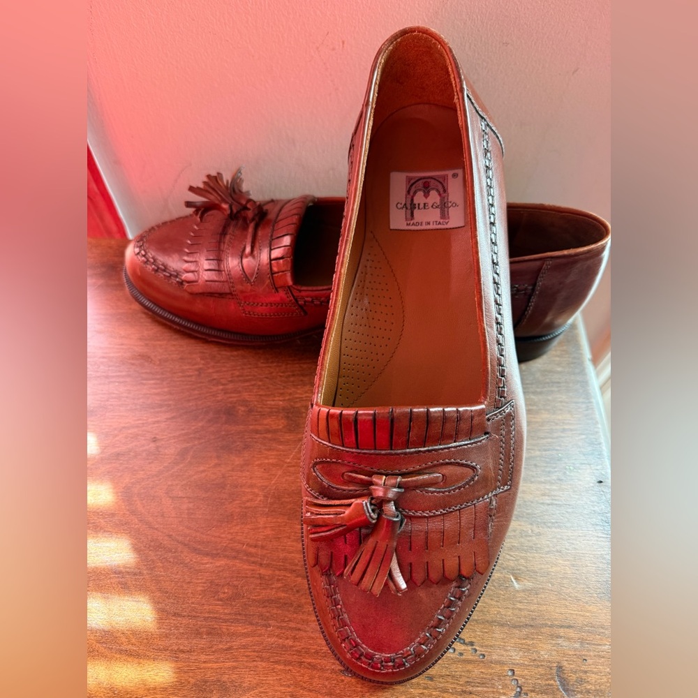 Cable & Co. Italian Made Leather Tassel Loafers